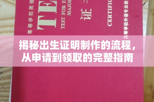 富里揭秘出生证明制作的流程，从申请到领取的完整指南