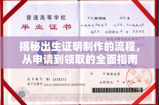富里揭秘出生证明制作的流程，从申请到领取的全面指南